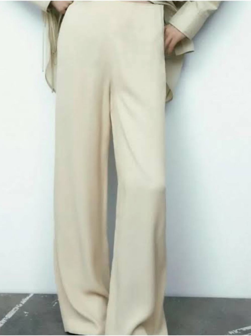 Zara Full Length Satin Effect pants